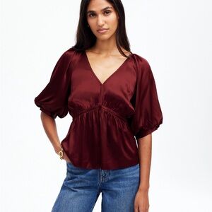 Madewell Burgundy Blouse